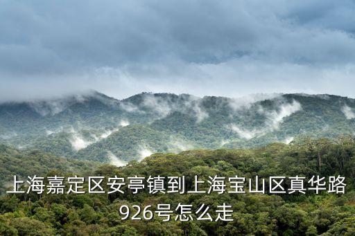 上海市寶山區真華路926附近地鐵，虹橋到上海市寶山區真華路1967號坐地鐵怎么走