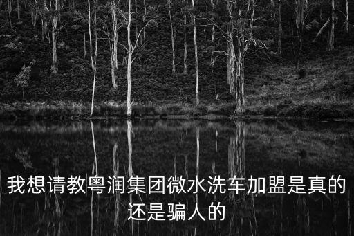 我想請教粵潤集團微水洗車加盟是真的還是騙人的