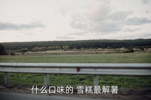什么口味的 雪糕最解暑
