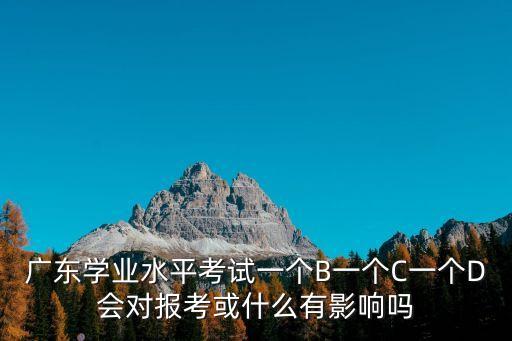 廣東學(xué)業(yè)水平考試一個(gè)B一個(gè)C一個(gè)D會(huì)對(duì)報(bào)考或什么有影響嗎