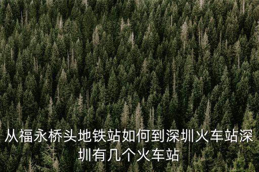福永地鐵到深圳火車站，請問福永有到深圳火車站嗎怎么走