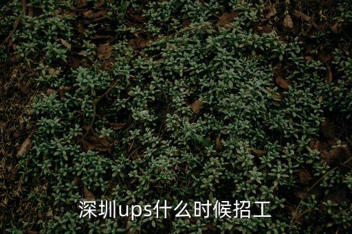 深圳ups什么時(shí)候招工