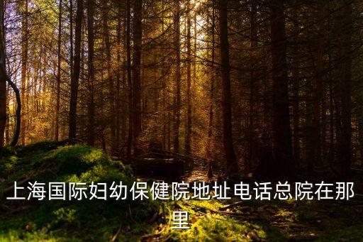 上海國際婦幼保健院地址電話總院在那里