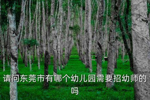 東莞沙田鎮第一幼兒園招聘，請問東莞市有哪個幼兒園需要招幼師的嗎