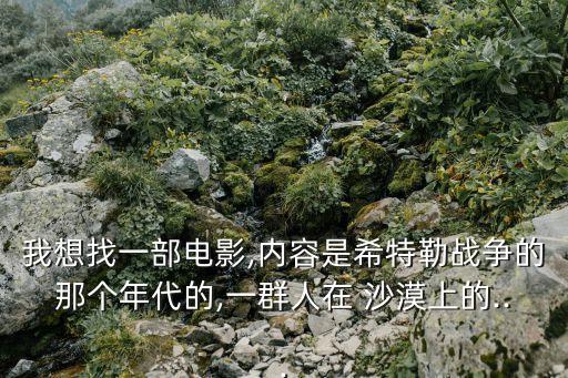 沙漠阻擊戰(zhàn),經(jīng)典二戰(zhàn)電影撒哈拉沙漠阻擊戰(zhàn)