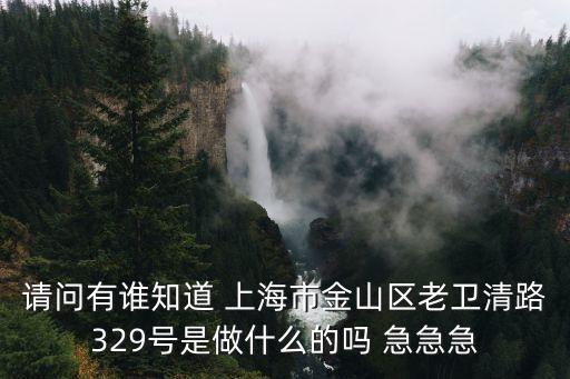 請問有誰知道 上海市金山區老衛清路329號是做什么的嗎 急急急