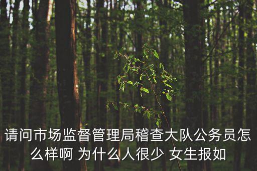 請問市場監督管理局稽查大隊公務員怎么樣啊 為什么人很少 女生報如