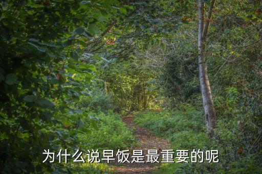 為什么說早飯是最重要的呢