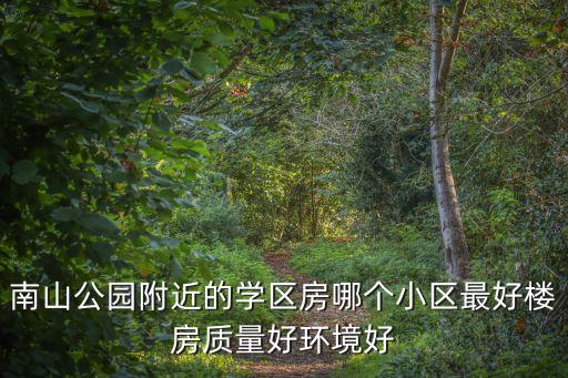 南山公園附近的學區房哪個小區最好樓房質量好環境好