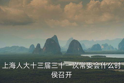 上海人大十三屆三十一次常委會什么時侯召開
