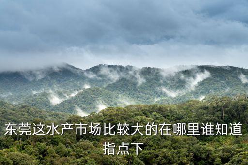 東莞最大的龍蝦批發市場，廣東東莞莞城區哪個菜市場有龍蝦賣