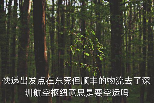 快遞出發(fā)點(diǎn)在東莞但順豐的物流去了深圳航空樞紐意思是要空運(yùn)嗎