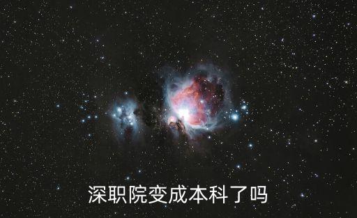 深職院變成本科了嗎