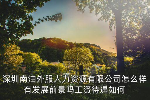 深圳南油外服人力資源有限公司怎么樣有發展前景嗎工資待遇如何