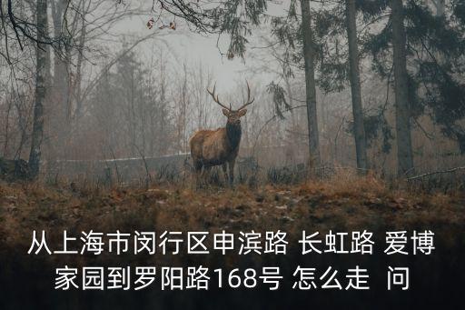 從上海市閔行區申濱路 長虹路 愛博家園到羅陽路168號 怎么走  問