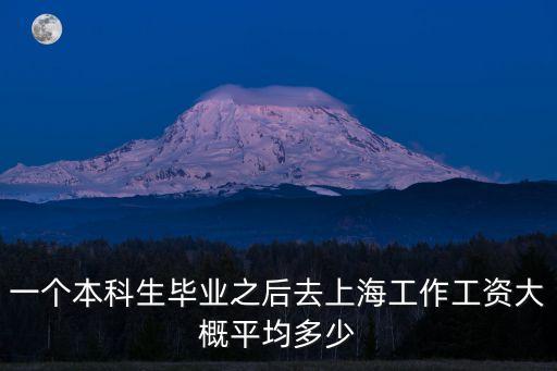 上海市本科學(xué)歷工資，本科畢業(yè)生在上海剛就業(yè)一般多少工資