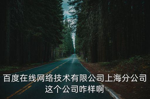 百度在線網絡技術有限公司上海分公司這個公司咋樣啊
