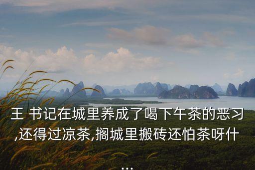 王 書記在城里養成了喝下午茶的惡習,還得過涼茶,擱城里搬磚還怕茶呀什...