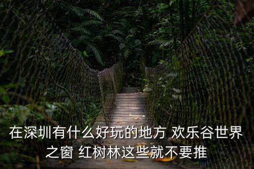 紅深圳樹林附近景點，深圳紅樹林公園里都有什么好玩的項目