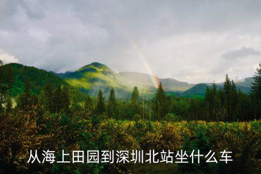 海上田園到深圳北，從海上田園到深圳北早上幾點鐘有車