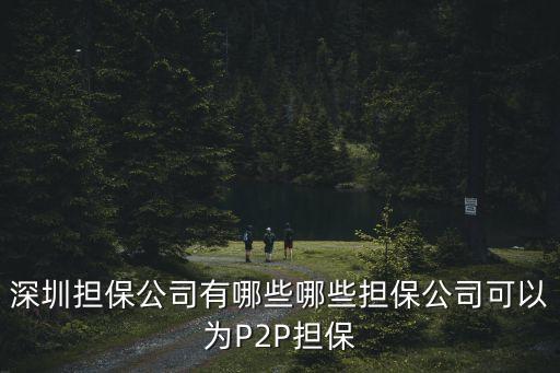 深圳擔保公司有哪些哪些擔保公司可以為P2P擔保