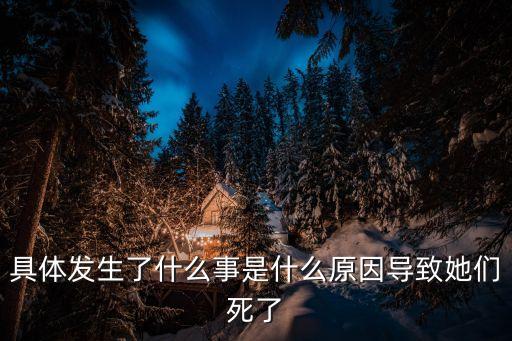 具體發(fā)生了什么事是什么原因?qū)е滤齻兯懒? class=