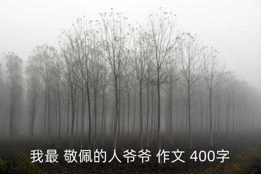 我最敬佩的一個(gè)人作文400字