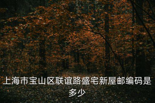 上海市聯(lián)誼路649弄郵編，寶山區(qū)聯(lián)誼西路胡莊宅69號(hào)郵編編碼