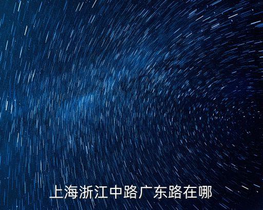 上海浙江中路廣東路在哪