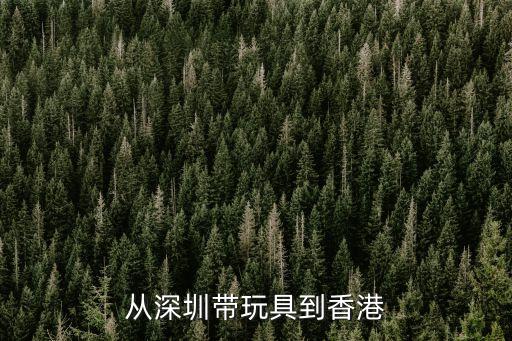 從深圳帶玩具到香港