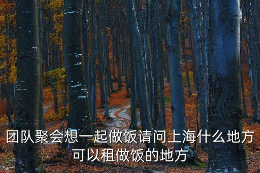 團隊聚會想一起做飯請問上海什么地方可以租做飯的地方