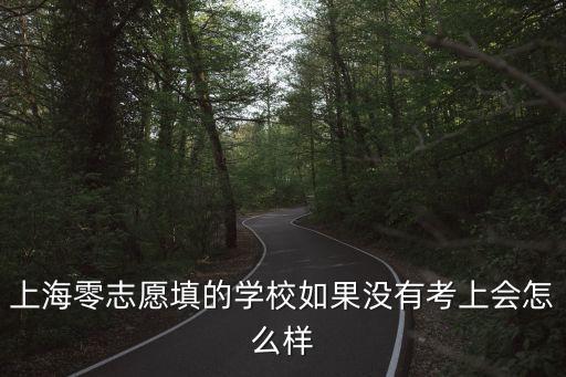 上海零志愿填的學校如果沒有考上會怎么樣