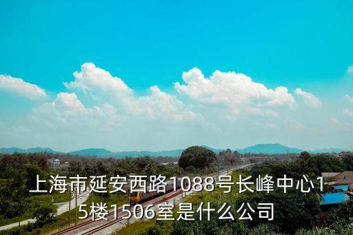 上海市派帝賽斯，上海市延安西路1088號(hào)長(zhǎng)峰中心15樓1506室是什么公司