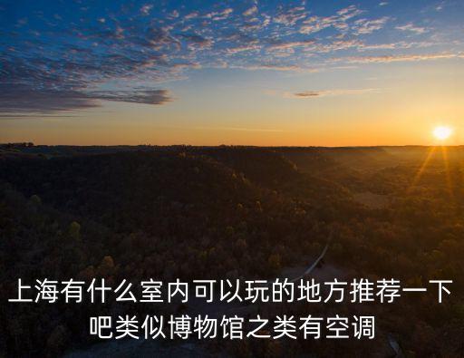 上海有什么室內(nèi)可以玩的地方推薦一下吧類似博物館之類有空調(diào)