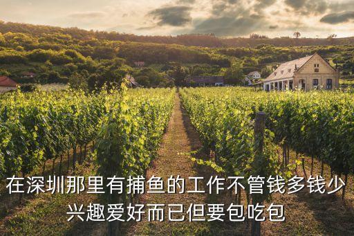 在深圳那里有捕魚的工作不管錢多錢少興趣愛好而已但要包吃包
