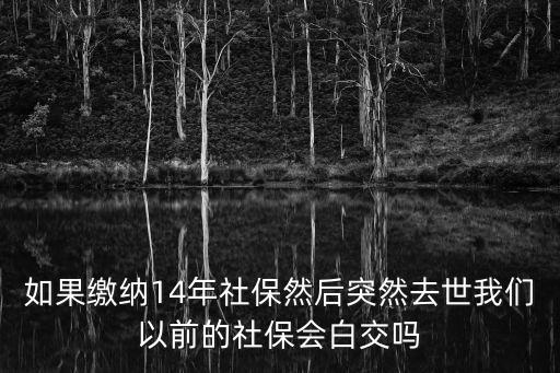如果繳納14年社保然后突然去世我們以前的社保會(huì)白交嗎