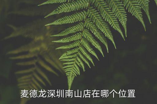 麥德龍深圳南山店在哪個(gè)位置