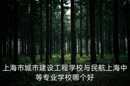 上海市城市建設工程學校與民航上海中等專業(yè)學校哪個好