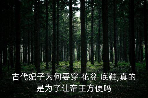 古代妃子為何要穿 花盆 底鞋,真的是為了讓帝王方便嗎