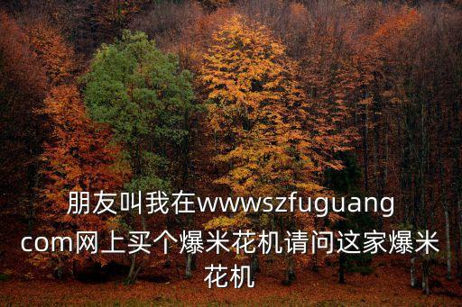 朋友叫我在wwwszfuguangcom網(wǎng)上買個爆米花機請問這家爆米花機