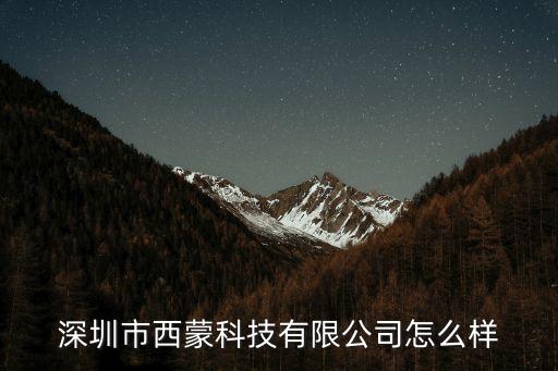 深圳市西蒙科技有限公司怎么樣