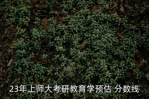 23年上師大考研教育學預估 分數線