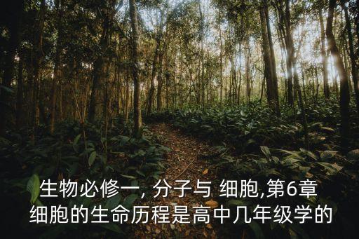 生物必修一, 分子與 細胞,第6章 細胞的生命歷程是高中幾年級學的