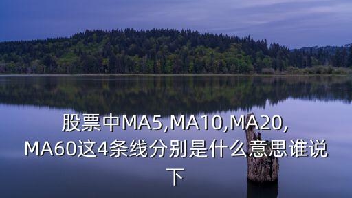 股票中MA5,MA10,MA20,MA60這4條線分別是什么意思誰說下