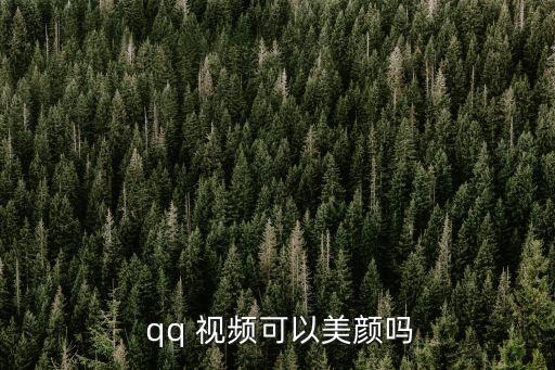  qq 視頻可以美顏嗎