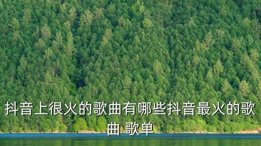 抖音上很火的歌曲有哪些抖音最火的歌曲 歌單