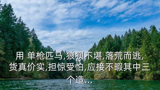 單槍匹馬造句,單槍匹馬形容獨自奮戰(zhàn)的士兵