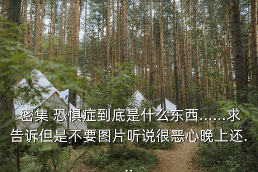  密集 恐懼癥到底是什么東西……求告訴但是不要圖片聽說很惡心晚上還...