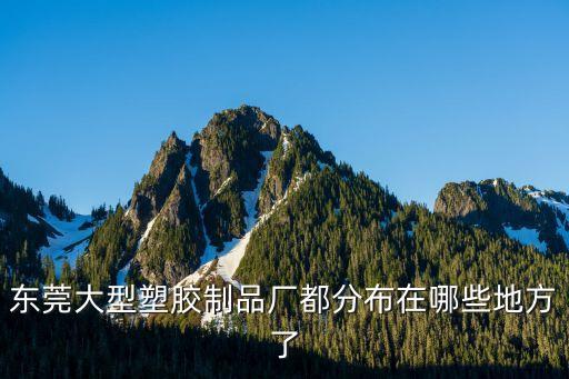 東莞大型塑膠制品廠都分布在哪些地方了