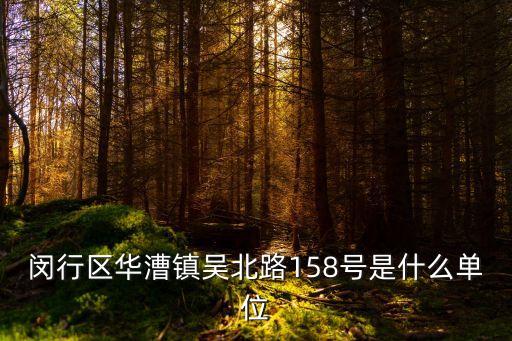 上海市味島食品有限公司，閔行區華漕鎮吳北路158號是什么單位